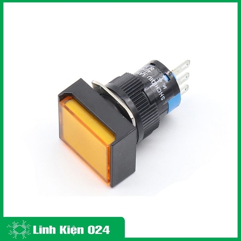 Nút Nhấn Đề Vuông 220VAC AL6 - A Nhấn Giữ Có Đèn Nhiều Màu