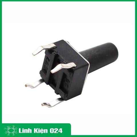 Bộ 10 Nút Nhấn 4 Chân 6x6x10mm, Tặng 10 Vỏ Nút Nhấn Màu Sắc Ngẫu Nhiên