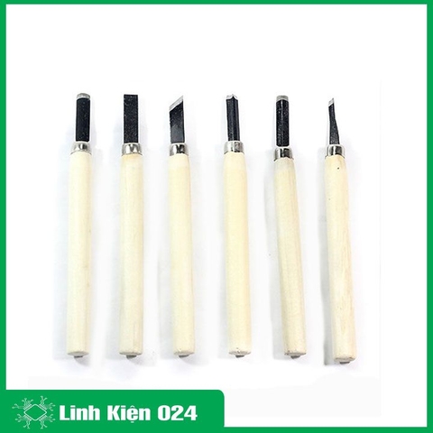 Bộ Dao Tiện Cán Gỗ 6 Chiếc
