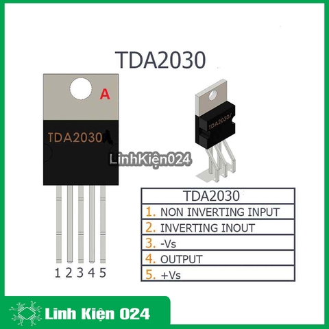 IC Khuếch Đại Âm Thanh TDA2030A TO220-5 - 5 Con
