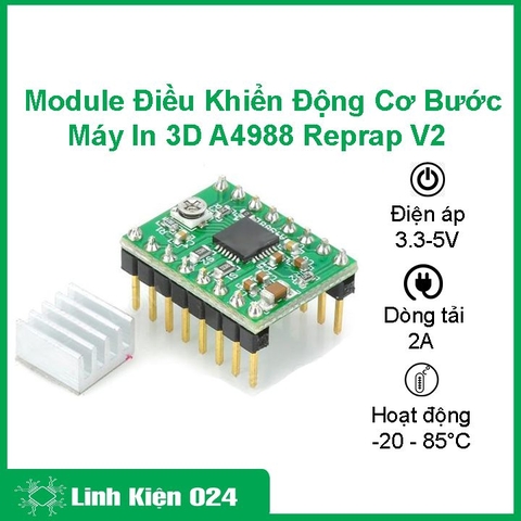 Module Điều Khiển Động Cơ Bước Máy In 3D A4988 Reprap V2 (K4B12-2)