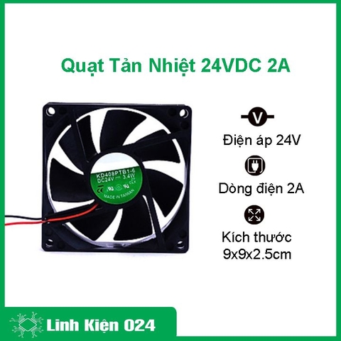 Quạt Tản Nhiệt 9x9x2.5Cm 24VDC - 0.2A