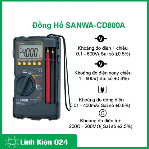 Đồng Hồ SANWA-CD800A ( Đồng Hồ Số, Đồng Hồ Đa Năng )
