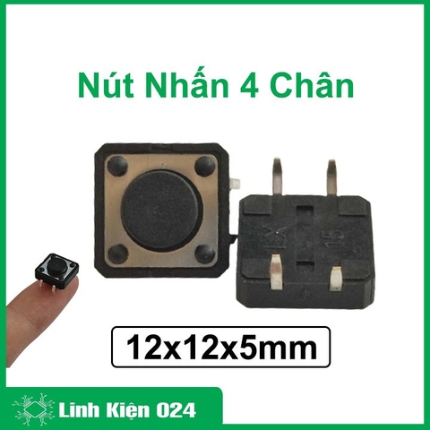 Nút Nhấn 4 Chân 12x12x5mm
