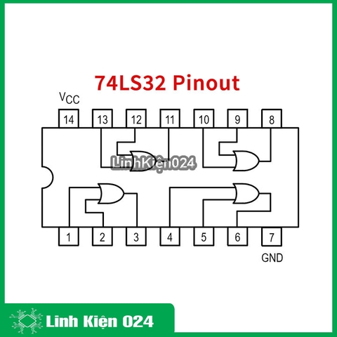 74LS32 Quad 2-input OR Gate DIP14