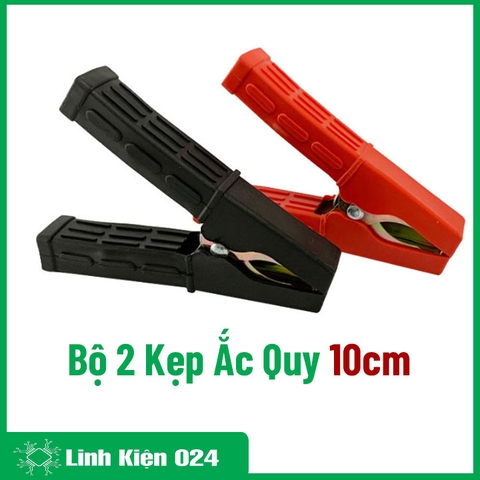 Bộ 2 Kẹp Ắc Quy 10cm Bọc Cao Su (k5d15)