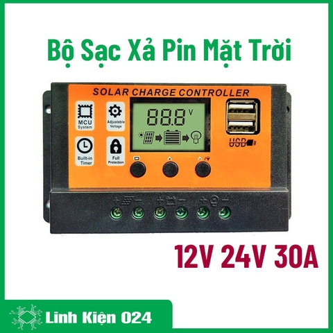 Bộ Sạc Xả Pin Mặt Trời 12V 24V 30A