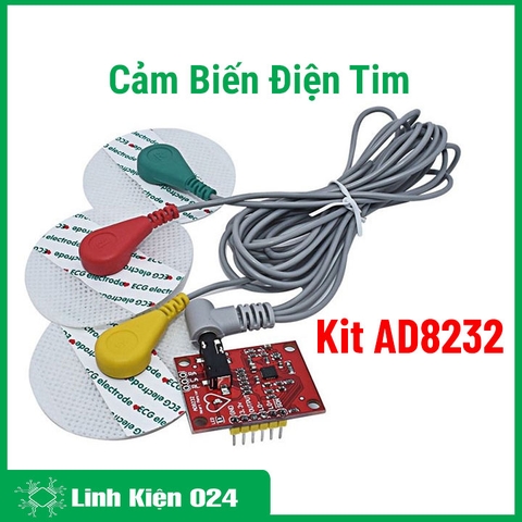 Cảm Biến Điện Tim (ECG) Heart Rate Monitor Kit AD8232 Duinofun (K3F14)