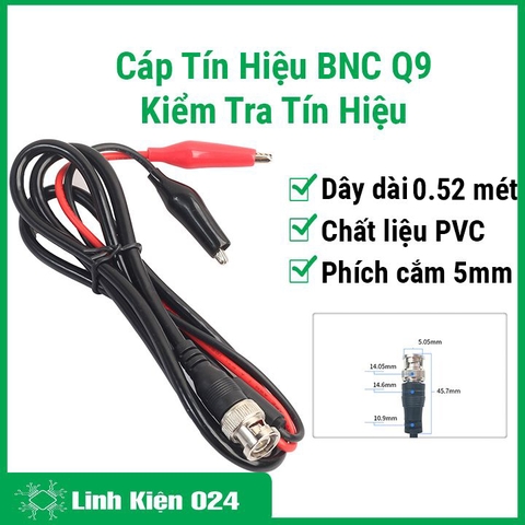 Cáp Tín Hiệu BNC Q9 Dài 1M Kiểm Tra Tín Hiệu