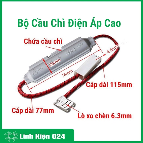 Bộ Cầu Chì Điện Áp Cao Lò Vi Sóng Có Vỏ Dây Kết Nối Cầu Chì