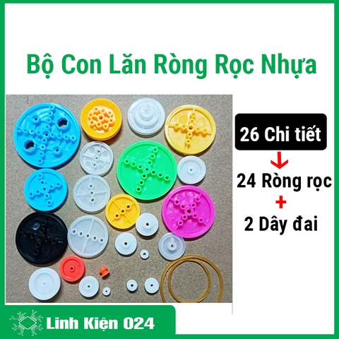 Bộ Con Lăn Ròng Rọc Nhựa 26 Chi Tiết