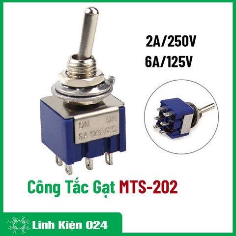 Công Tắc Gạt MTS 202 2A/250V 6A/125V (k1d11)
