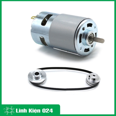 Combo Động Cơ 775 Trục Tròn Đơn 288W và Bộ Truyền Động