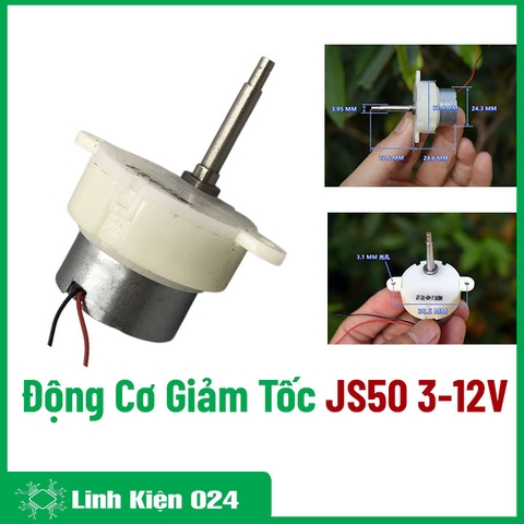 Động Cơ Giảm Tốc JS50 3-12V Trục Dài