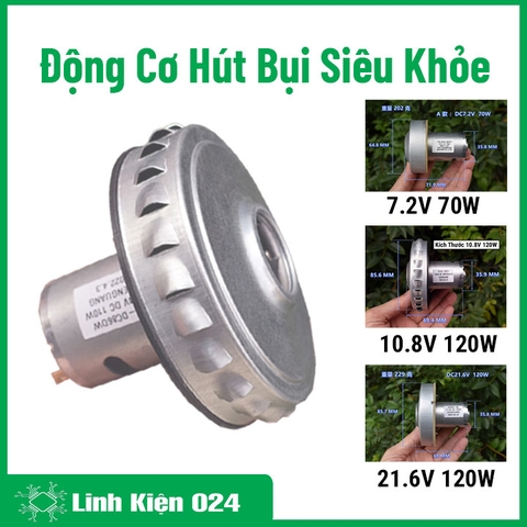 Động Cơ Máy Hút Bụi Công Suất Cao Cánh Quạt Hợp Kim Nhôm Siêu Khỏe