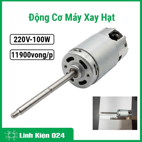 Động Cơ Máy Xay Hạt Động Cơ Công Suất Cao 100W-220VDC Tốc Độ Cao 11900v/phút