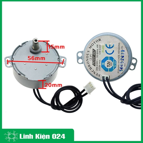 Động Cơ Túp Năng Điện 220VAC 0.2W 4 Vòng/Phút