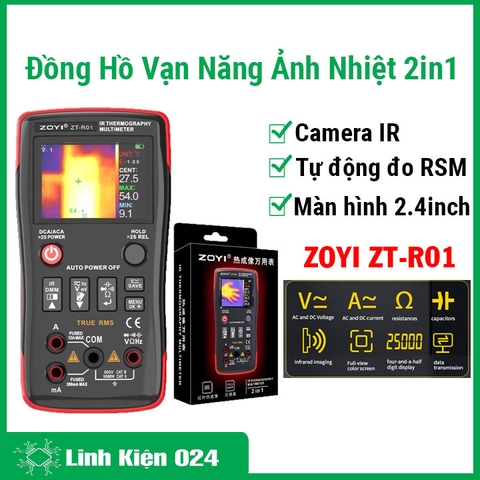 Đồng Hồ Vạn Năng Ảnh Nhiệt 2 Trong 1 ZT-R01 Camera IR, Tự Động Đo Dải RMS Thực Cho Thử Nghiệm Điện HVAC