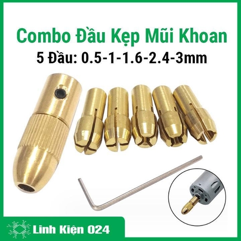 Combo Đầu Kẹp Mũi Khoan 5 Đầu