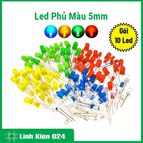 Led Phủ Màu 5mm - Gói 10 Con
