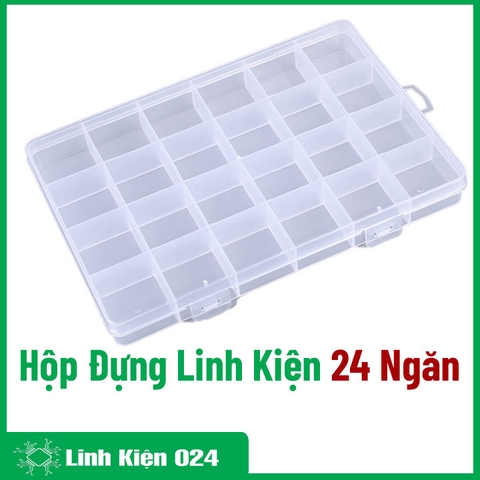 Hộp Đựng Linh Kiện Điện Tử 24 Ngăn ( CóThể Tháo Rời Ngăn )