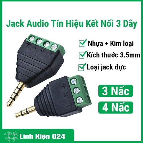 Jack Audio Tín Hiệu Kết Nối 3 Dây Đơn Giản Không Cần Hàn