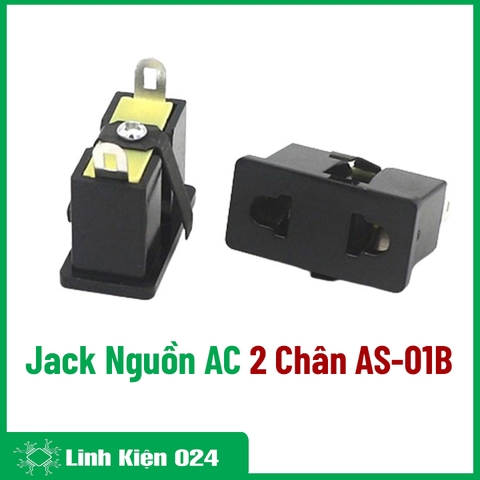 Jack Nguồn AC 2 Chân AS-01B Jack Phích Cắm