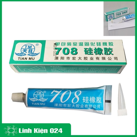 Keo Silicone 708 Màu Trắng Cách Điện Chống Hồ Quang Không Nóng Chảy Dán Và Niêm Phong Linh Kiện (K2C12)