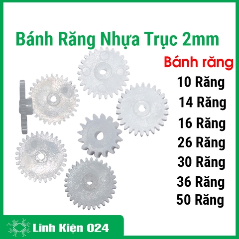 Bánh Răng Nhựa Trục 2mm