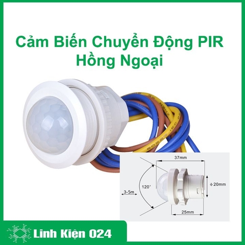 Cảm Biến Chuyển Động PIR Hồng Ngoại Phát Hiện Cơ Thể Người  Bật Tắt Đèn