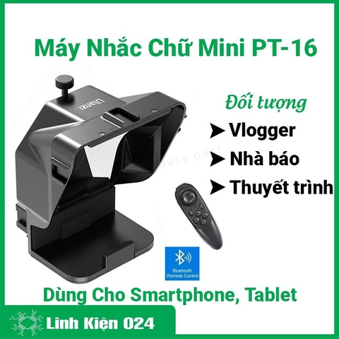 Máy Nhắc Chữ Mini Cho Vlogger, Nhà Báo, Người Thuyết Trình, Dùng Cho Smartphone, Tablet | Ulanzi Teleprompter PT-16