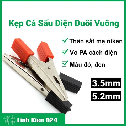 Kẹp Cá Sấu Điện Đuôi Vuông