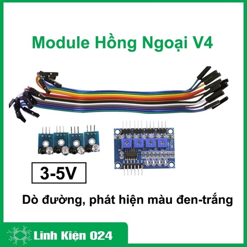 Module Hồng Ngoại V4 - Dò Đường Phát Hiện Màu Đen-Trắng