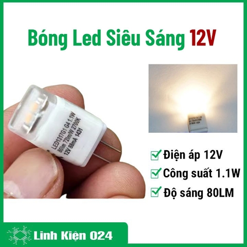 Bóng Đèn Led Siêu Sáng G4  12V 1.1W 80 Lumen