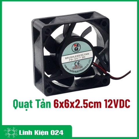 Quạt Tản Nhiệt 6x6x2.5cm 12VDC