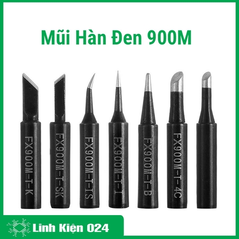 Mũi Hàn 900M Cho Máy Hàn 936/937 906 908 Loại Zin Màu Đen