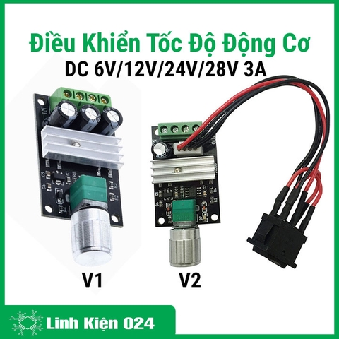 Bộ Điều Khiển Tốc Độ Động Cơ PWM DC 6V/12V/24V/28V 3A