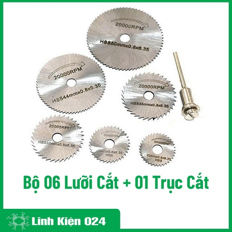 Bộ 06 Lưỡi Cắt Và 01 Trục Cắt 3.2mm