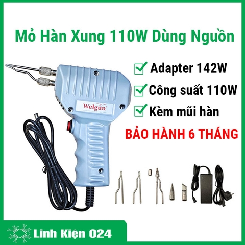 Mỏ hàn xung thông minh 110W dùng Nguồn Bản Tiêu Chuẩn ( Full bộ Kèm Nguồn )