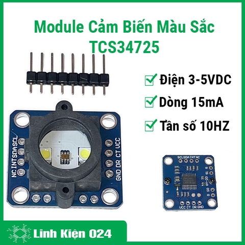 Module Cảm Biến Màu Sắc TCS34725 Giao Tiếp I2C Và UART (K3F10)