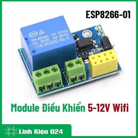 Module Điều Khiển Relay 5-12VDC Bằng Wifi ESP8266 - 01 (K4E8-2)