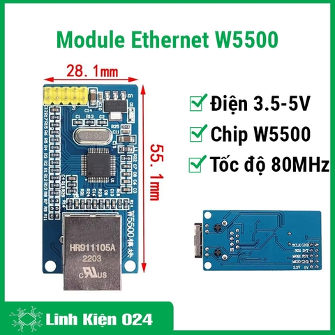 Module Ethernet W5500 TCP/IP Stack51/STM32 /SPI Wiznet (K3G4)