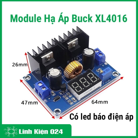 Module Hạ Áp Buck XL4016 Vin 4-38V Vout 1.25-36V 8A V2 ( Có Led Báo Điện Áp ) (K2F2)