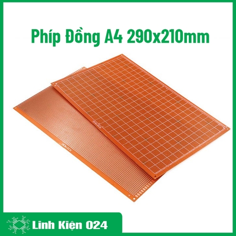 Phíp Đồng Lỗ A4 - 290X210MM, Bảng Mạch Đục Lỗ Sẵn PCB Nâu