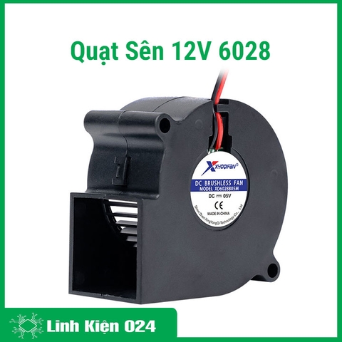 Quạt Sên 12V 6028 6x6x2.8cm Công Suất Cao