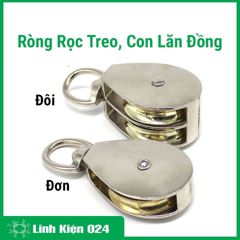 Ròng Rọc Treo Có Thể Trượt Được Con Lăn Đồng