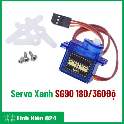 Servo Xanh Huyền Thoại Tower Pro SG90, Góc Quay 180 Độ