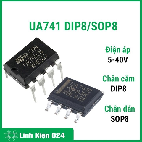 Ic Khuếch Đại Thuật Toán Op Amp uA741 (k9e9)