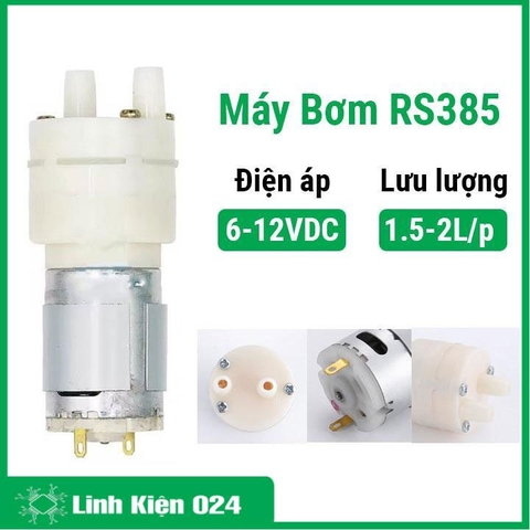 Máy Bơm RS385 6-12VDC 1.5-2L/Min