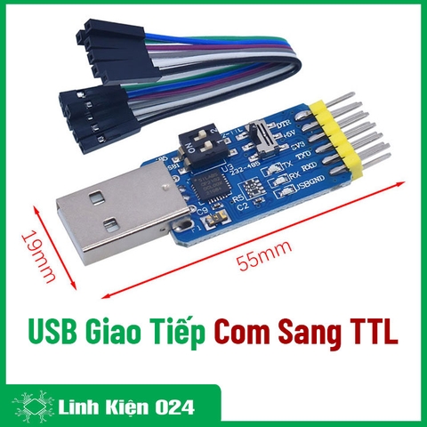 USB Giao Tiếp Từ Com CP2102 Sang TTL RS232/485 3V3 / 5V V2 (K3B2)